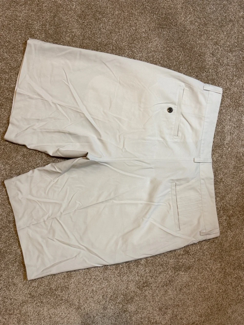 adidas Men's Flat Front Tan Golf Shorts